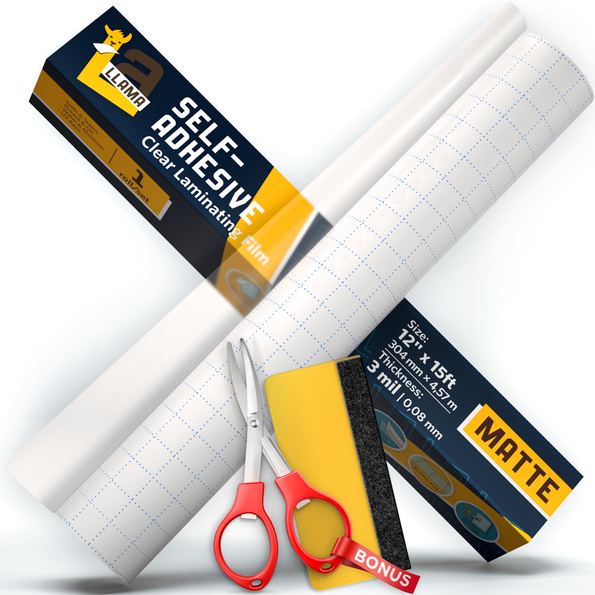 Matte Self Adhesive Laminating Roll 12    X 15Ft - 3 Mil Matte Clear Laminate Vinyl Roll For Stickers