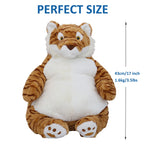 ronivia Tiger Weighted Plush Toy, 17" 3.5 lbs Orange Tiger Stuffed Animal for Kids, Model ronivia7893