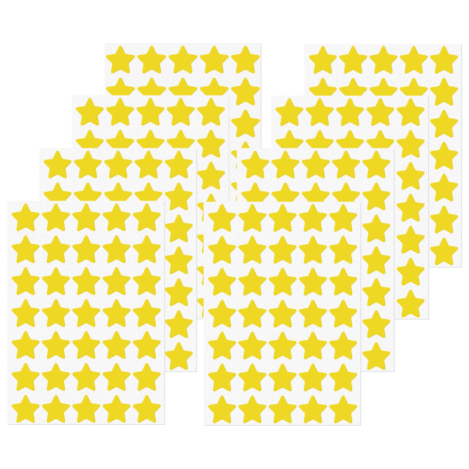 Yellow Star Stickers 1 Inch Vinyl Reward Stickers For Children Self-Adhesive Removable Waterproof Small Sticker For Behavior Cha