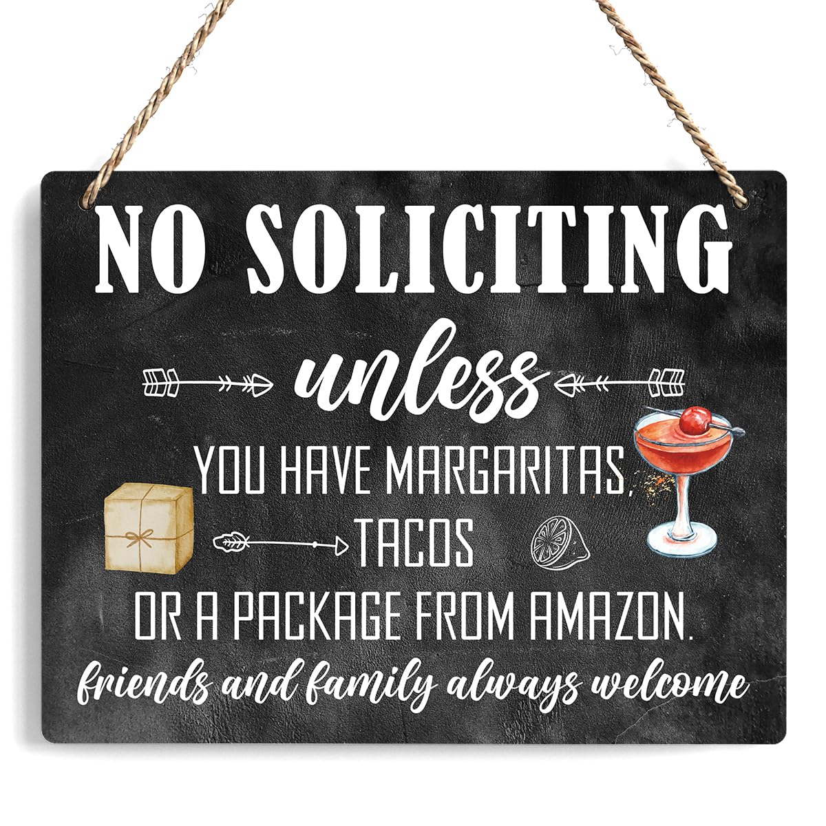 No Soliciting Sign For House, Do Not Knock Or Ring Doorbell Wooden Sign for Front Door, Farmhouse Baby Room Nursery Home Bedroom