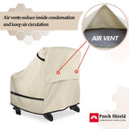 Porch Shield Waterproof Patio Adirondack Chair Cover 2 Pack Fits Outdoor Chairs 32W X 34D X 36H Inch, Beige
