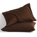 Ntbay Standard Cotton Pillowcases - Envelope Closure 20X26 Pillowcases Set Of 2, Breathable And Soft Bed Pillow Cases, Brown