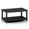 Furinno Turn-N-Tube No Tools 2-Tier Elevated Tv Stand, Plastic Round Tubes, Dark Walnut