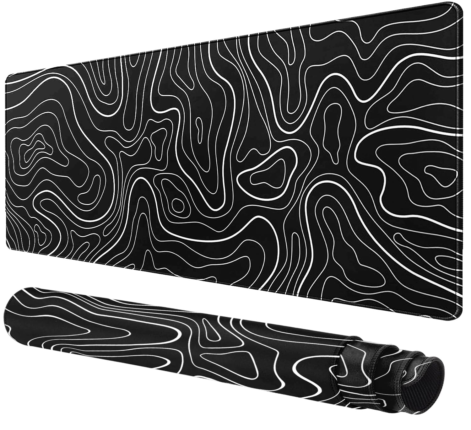 Large Mouse Pad For Desk - Gaming Mouse Pad With Non-Slip Base Stitched Edges, Desk Mat Desk Pad For Keyboard And Mouse