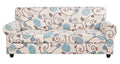 Searchi Stretch Sofa Cover Printed Couch Cover, Floral Pattern 4 Pieces Sofa Slipcover With 3 Separate Cushion Cover, Washable Furniture Protector For Living Room(Sofa, Ball Flower)