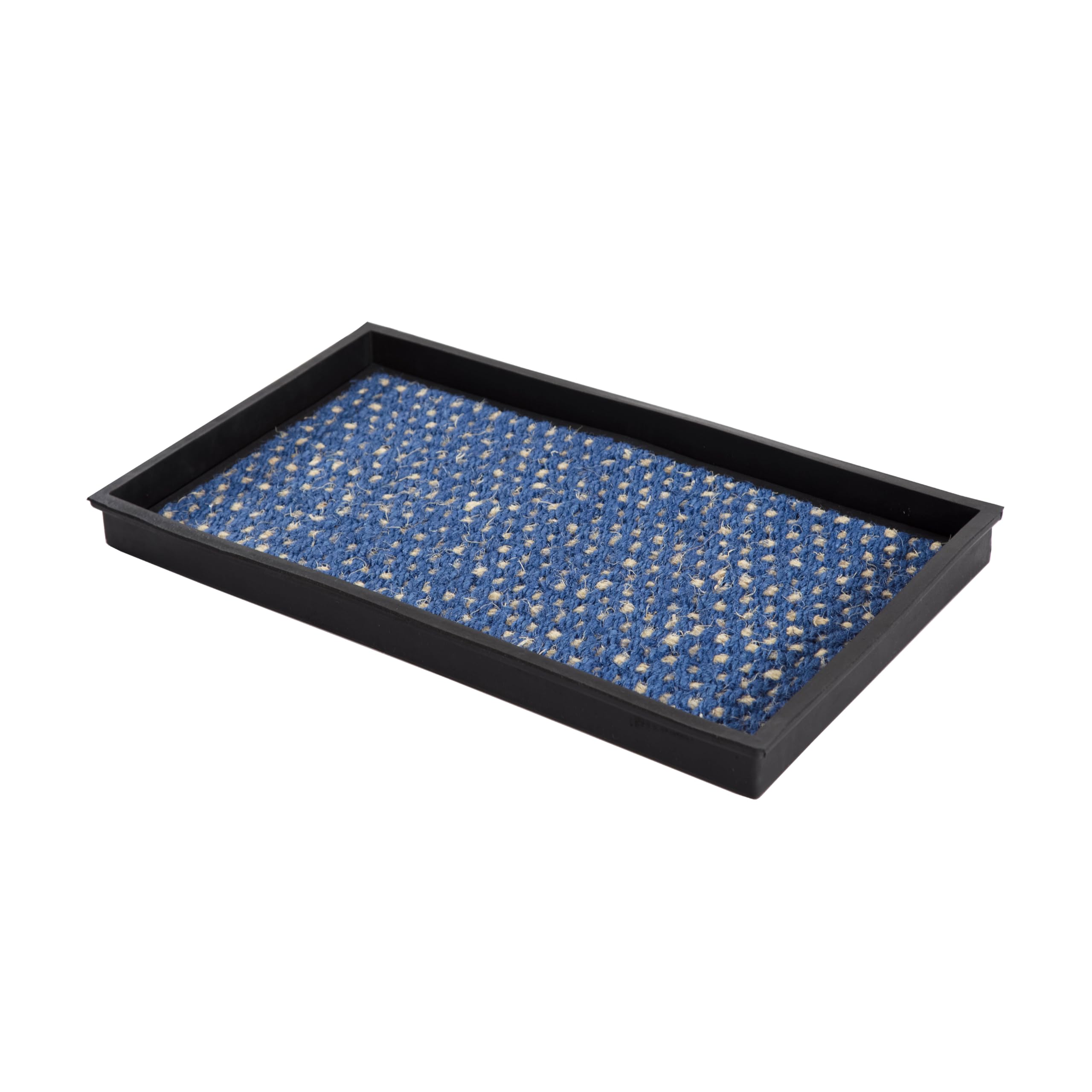 Anji Mountain Heavy Duty Waterproof Rubber Shoe Storage Mat Organizer/Boot Storage Tray Multi Use For Entryway With Coir, Blue A
