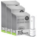 Eomtam Vacuum Storage Bags with Rechargeable Pump for Travel, 15 Combo Set