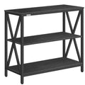 MAHANCRIS Sofa Table, Industrial Console Table, 3-Tier Narrow Side Table with Open Shelves, Foyer Table for Entryway, Hallway, K