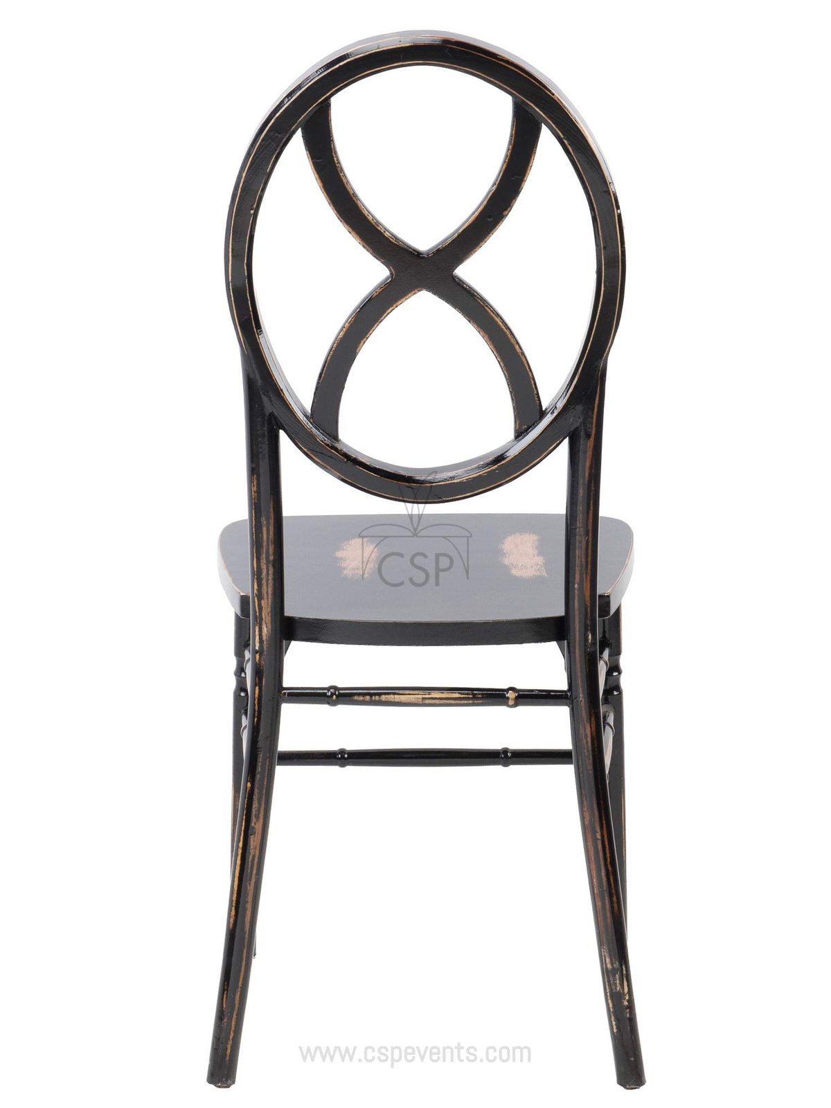 Commercial Seating Products Sandglass Lime Black Wood Chairs, 1-Pack