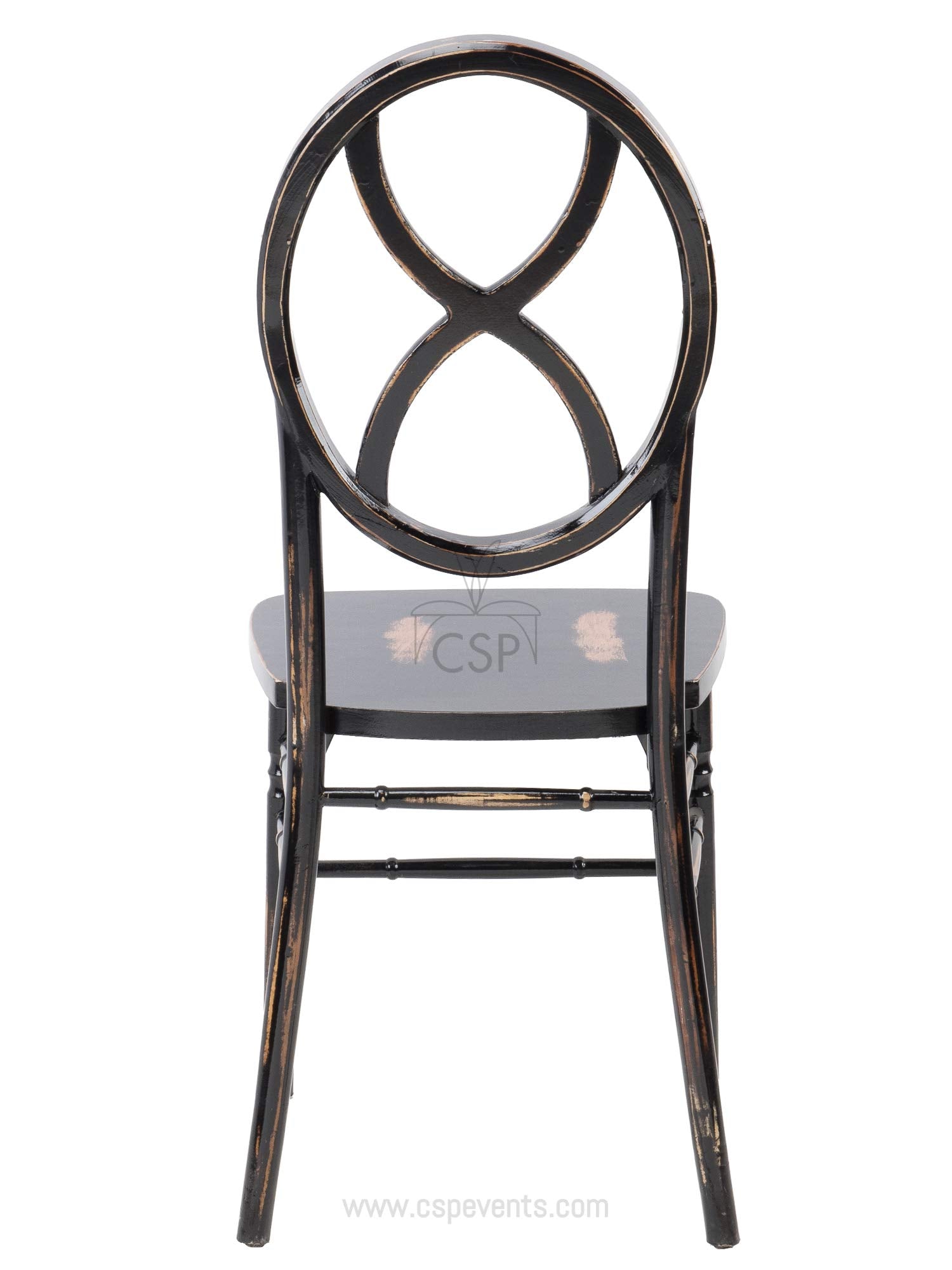 Commercial Seating Products Sandglass Lime Black Wood Chairs, 2-Pack
