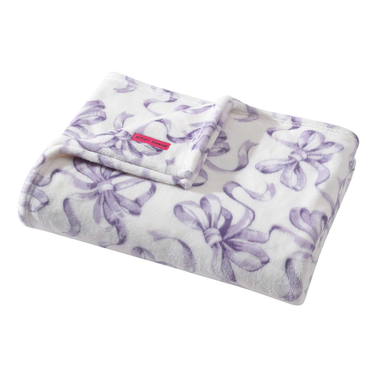 Betsey Johnson - Blanket, Ultra-Soft Plush Bedding, Warm & Cozy, Oversized Room Essentials (Ballet Bows Purple, Full/Queen)