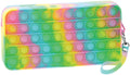 Iscream Silicone Popper Zip Closure 7.75' Pencil Case - Spring Swirl