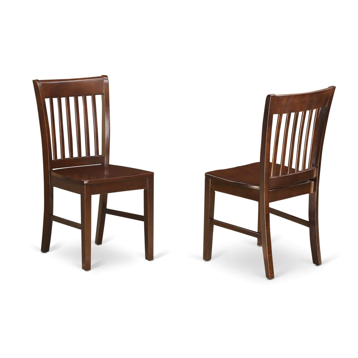 East West Furniture DUNO7-MAH-W Dudley 7 Piece Dining Set Consist of a Rectangle Solid Wood Table and 6 Kitchen Room Chairs, 36x60 Inch, Mahogany