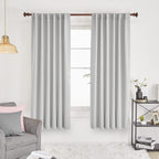Deconovo Room Darkening Curtains, Back Tab And Rod Pocket Curtains Blackout Curtains - Thermal Insulated For Bedroom, Windows 52X72 Inch, Platinum, 2 Panels