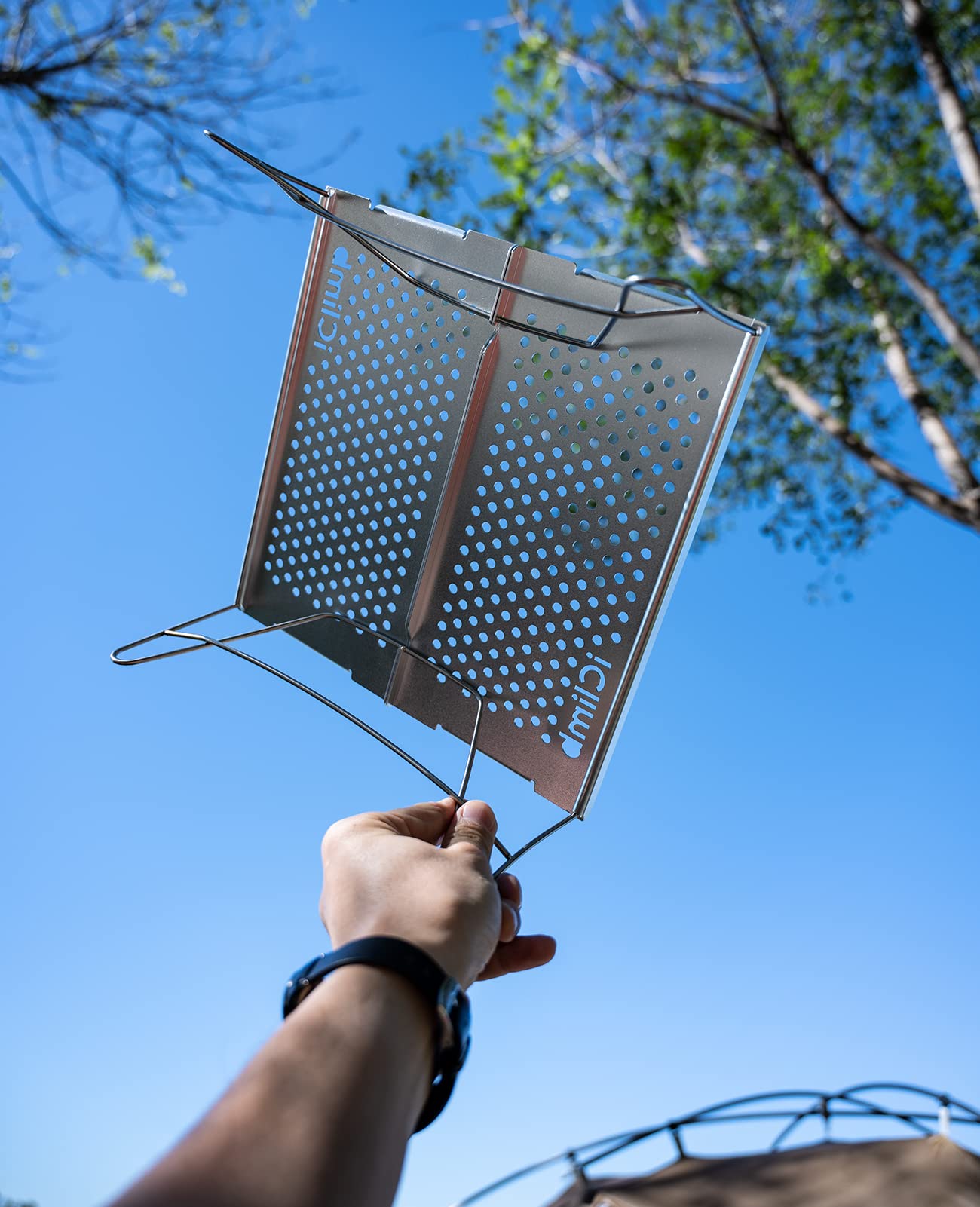 iClimb Mini Folding Camping Table Aluminum Silver