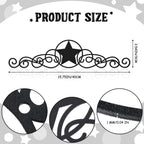 Leifide Metal Star Decor Scroll Wall Decor Black Metal Wall Decor Rustic Metal Star Wall Decor Country Star Decorations For Home