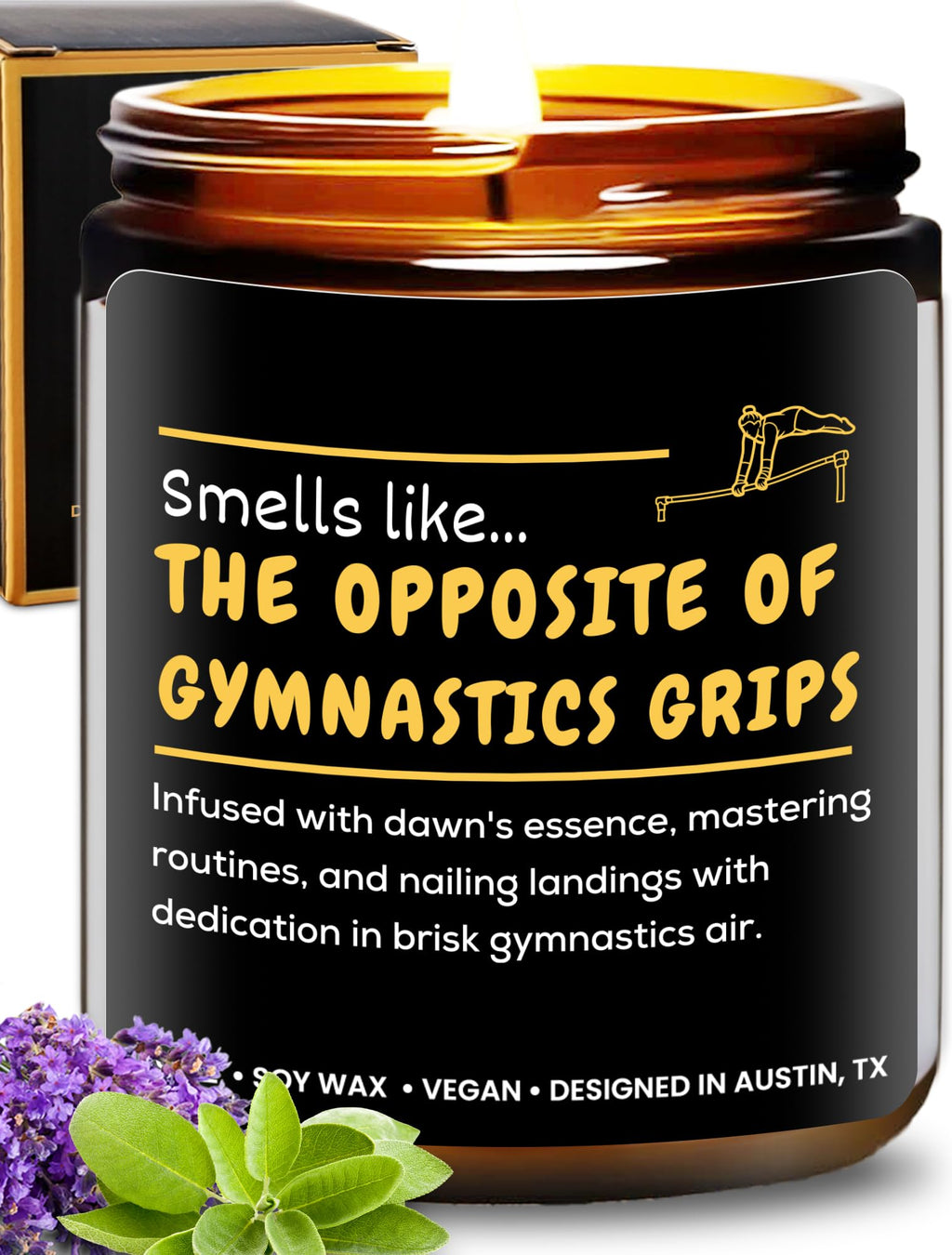 Funny Gymnastics Candle, Gymnastic Gifts, Gymnast Gift Ideas for Boys and Girls, Gymnastics Coach Gifts for Women, Gymnast Gifts