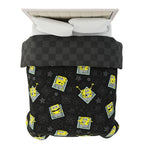 Franco Spongebob Squarepants Comforter Queen Microfiber Black Reversible RC0259