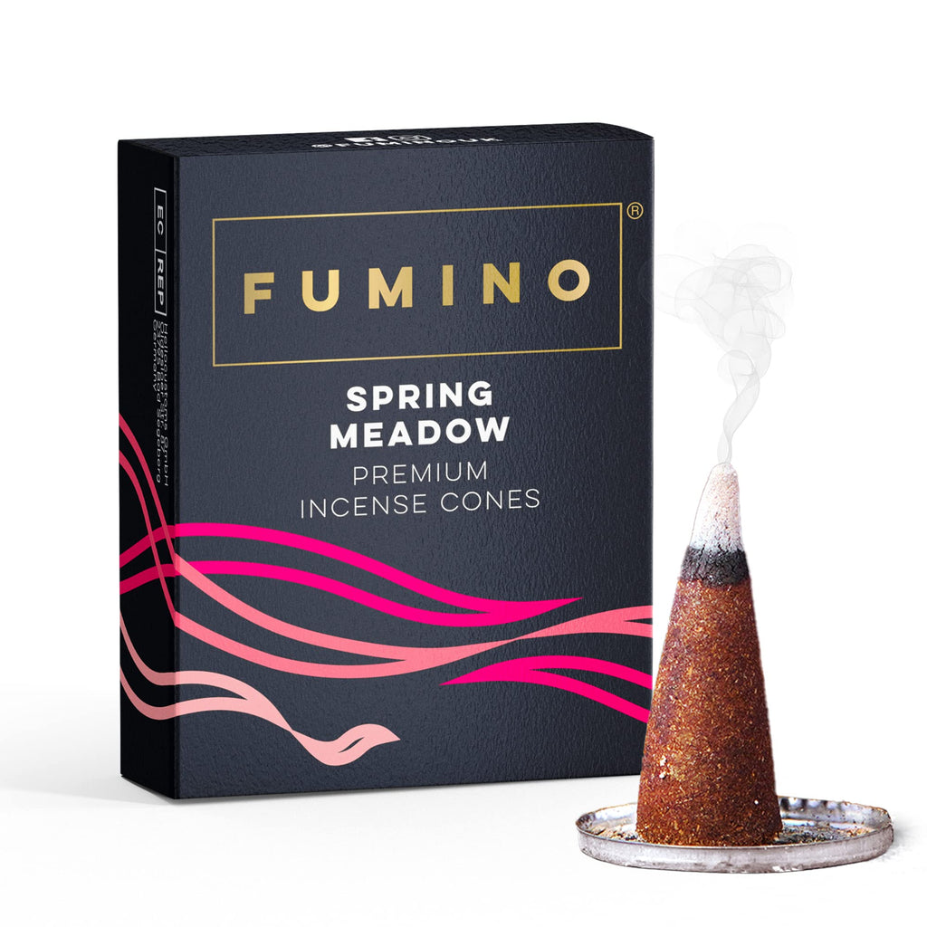 Fumino Spring Meadow Fresh Incense Cones 20 per Box Masala Agarbatti Joss Scent Fragrance for Relaxation and Meditation, Home an