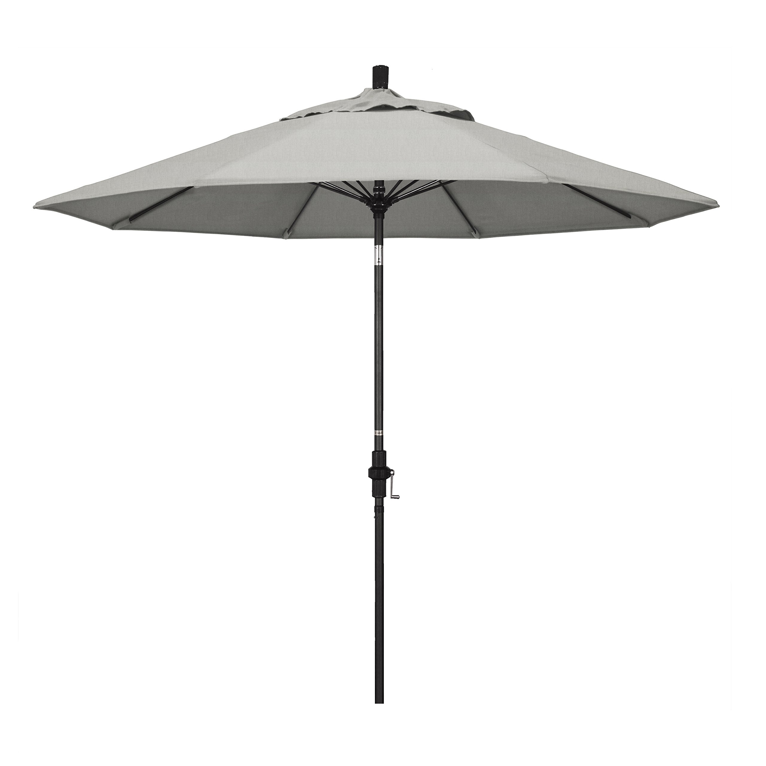 California Umbrella GSCUF908705-5402 9 Round Aluminum Pole Fiberglass Rib Market Patio Umbrella, 9-Foot, Granite