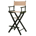 Casual Home 30 Directors Chair Black Frame-with Tan Canvas, Bar Height