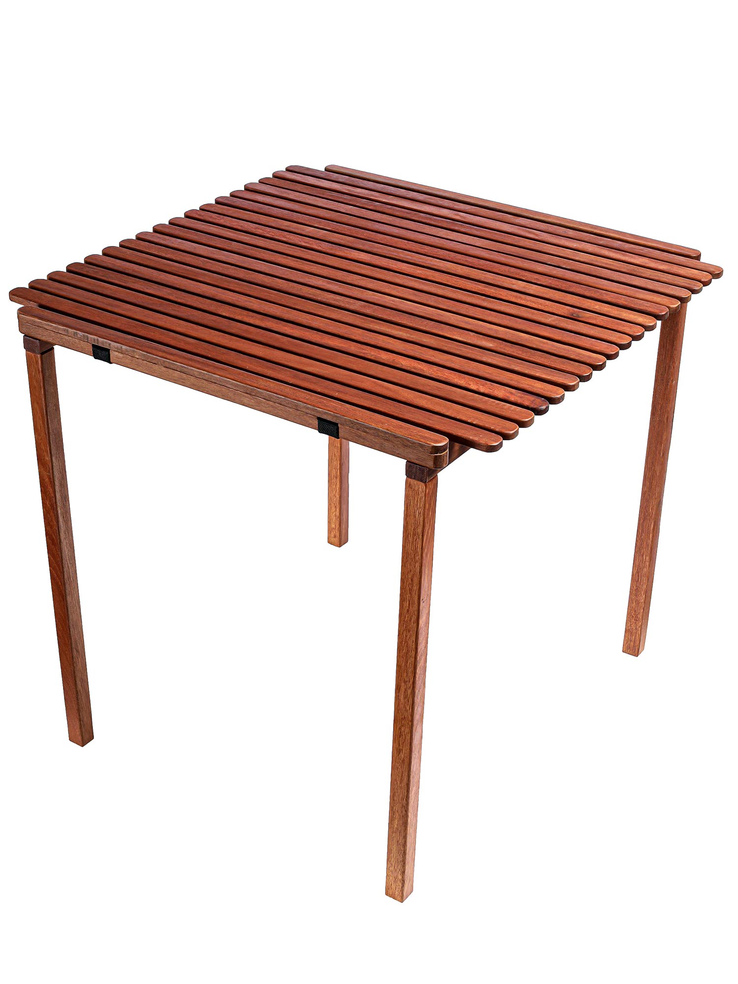 BYER OF MAINE - Pangean Nomad Folding Wood Table, Hardwood Portable Table for Bistro, Deck, or Camping, Use Indoors or Outdoors