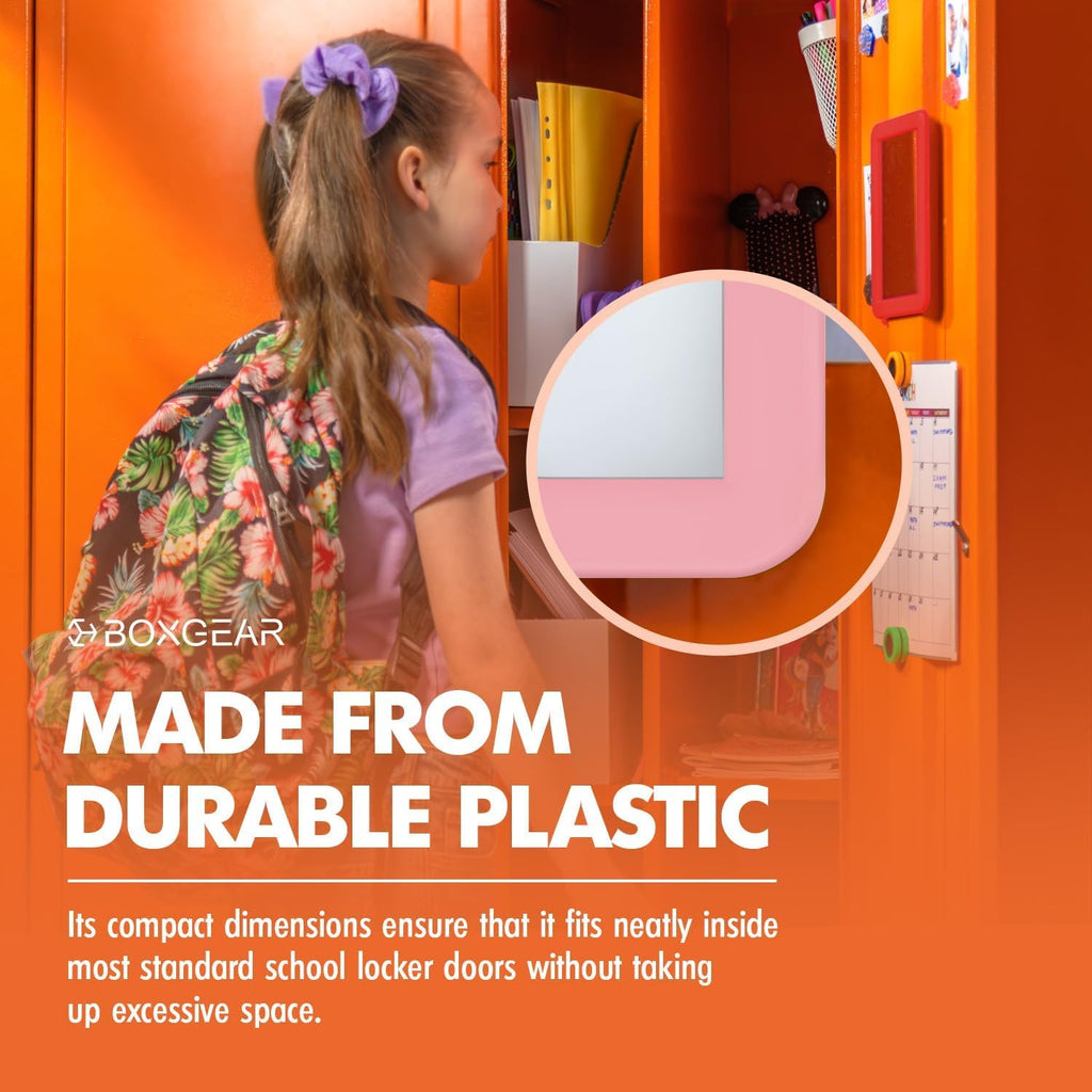 Boxgear Magnetic Locker Mirror, Makeup Mirrors - 5' X 7'- For School Locker, Bathroom, Household Refrigerator, Locker Accessor