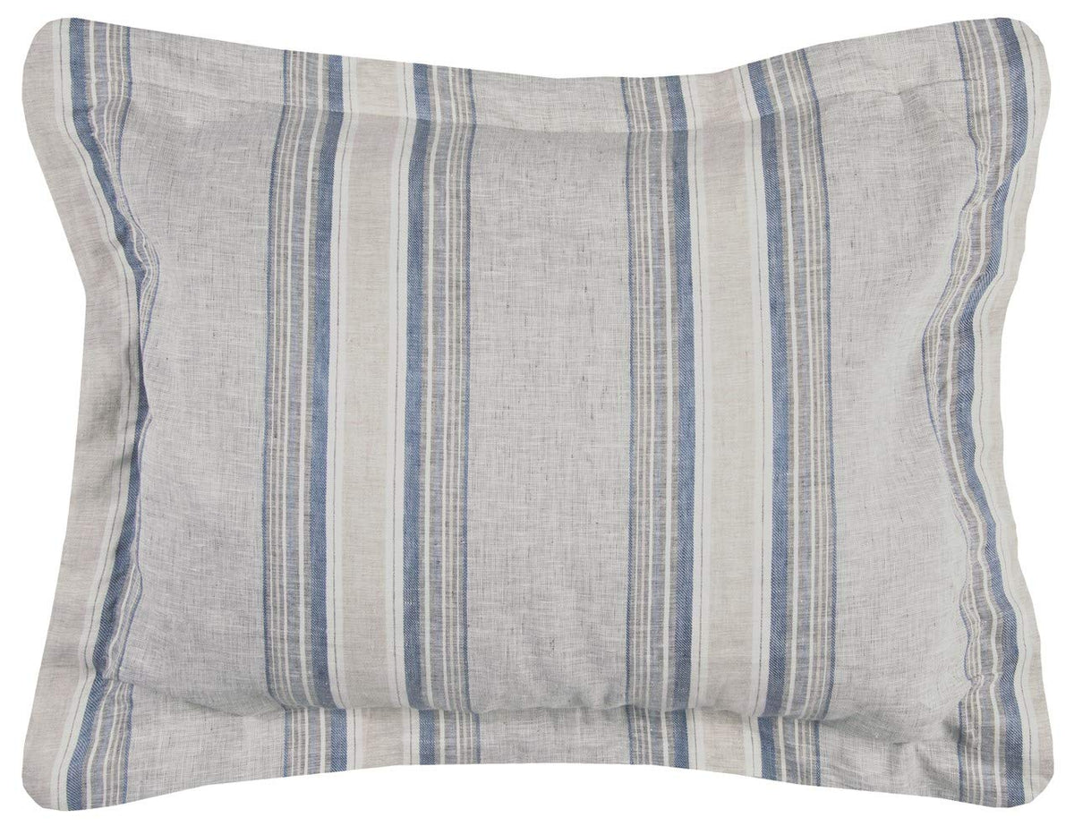 Rizzy Home | Bt4008 | Duvet | 98"X98" Blue/Neutral/Gray Stripee