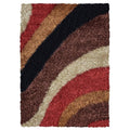 Rizzy Home | Km2322 | Kempton Collection | Polyester Area Rug | 9' X 12' | Multi/Red/Brown/Khaki/Camel/Black Stripe
