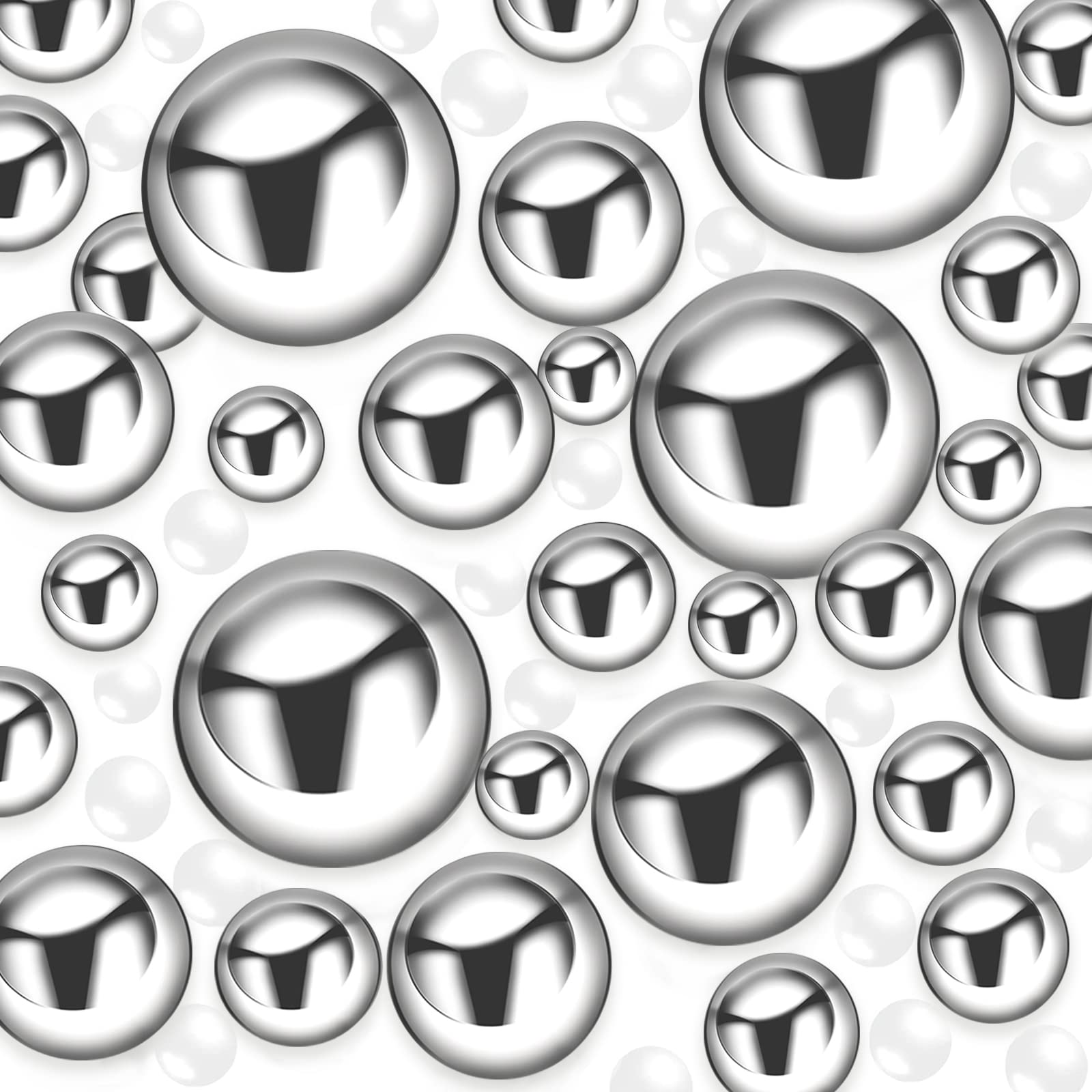 YUXIYAN 100 Pieces Floating NO Hole Pearls Beads and 500 Pcs Transparent Water Gels,Floating Silver Pearls for Vases,Floating Be