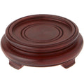 Bard's Dark Wood Decorative Base, 1.25'' H x 3.5'' W x 3.5'' D (2.5'' Display Diameter), Pack of 2