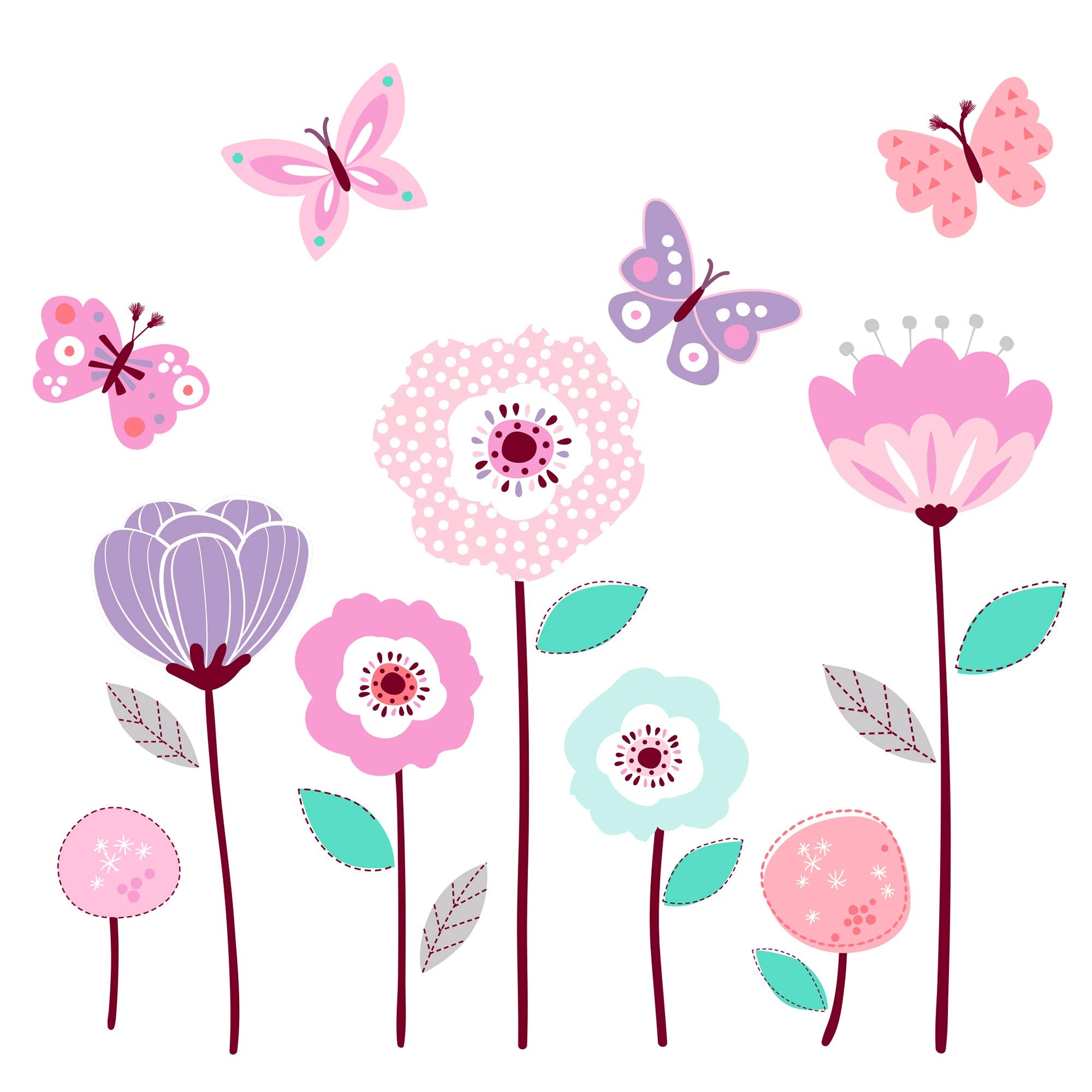 Bedtime Originals Wall Decals, Magic Garden, Multicolor