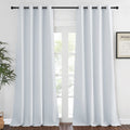 NICETOWN Greyish White Living Room Curtain, Room Darkening Grommet Thermal Insulated Window Treatment Sound Reducing for Bedroom