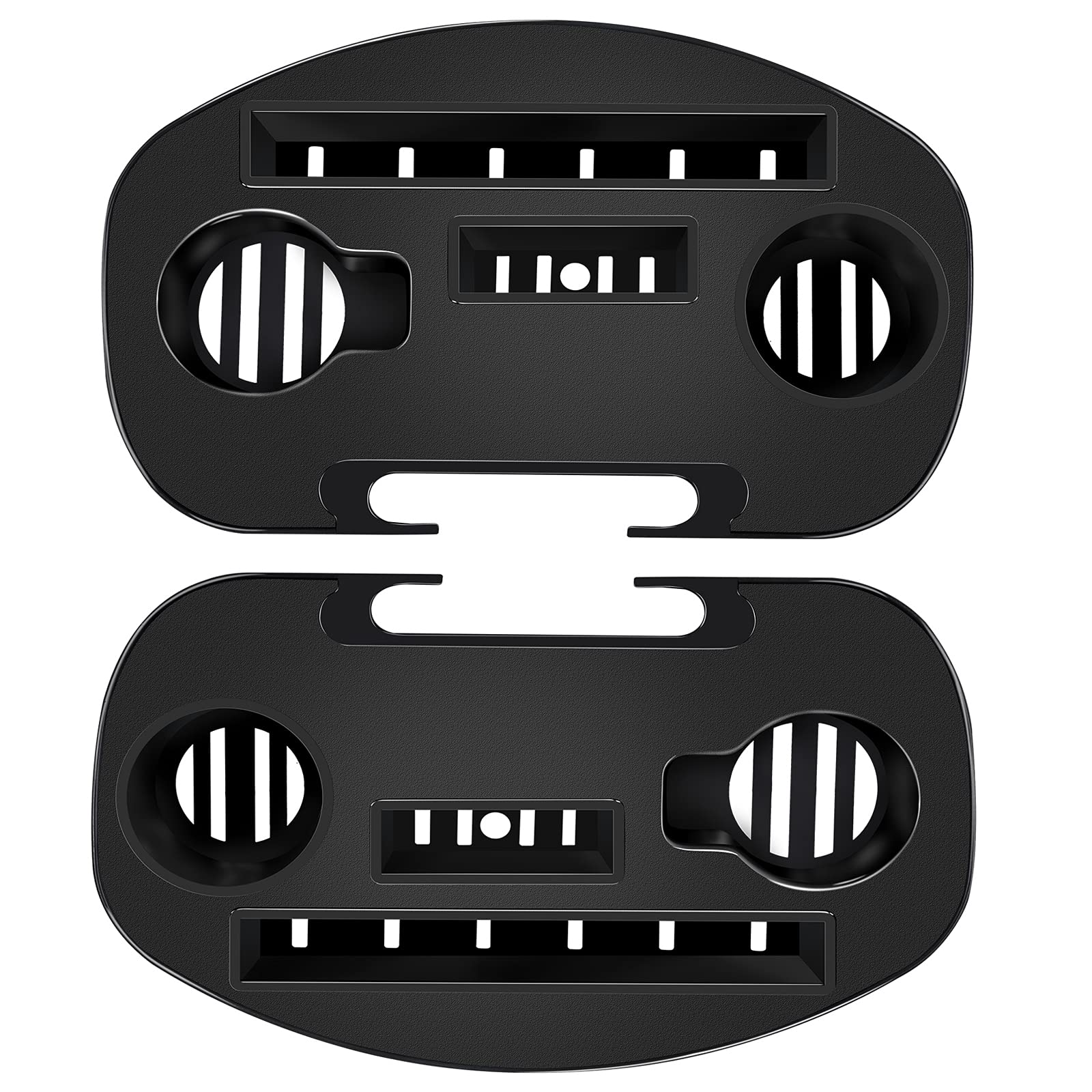 Hanperal Zero Gravity Chair Tray, 2 Pack Upgraded Version Cup Holder For Zero Gravity Chair, Utility Clip-On Chair Table/Tray For Iphone/Ipad/Tea Cup/Books -Black…