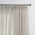 Lantime Semi Sheer Curtains, Faux Linen Double Pleated Window Sheer Curtains Panels Drapery For Home, Hotel, Office, Camel, 100
