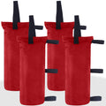 Abccanopy 112 Lbs Extra Large Canopy Sand Bags, 4-Pack, Red (Without Sand)