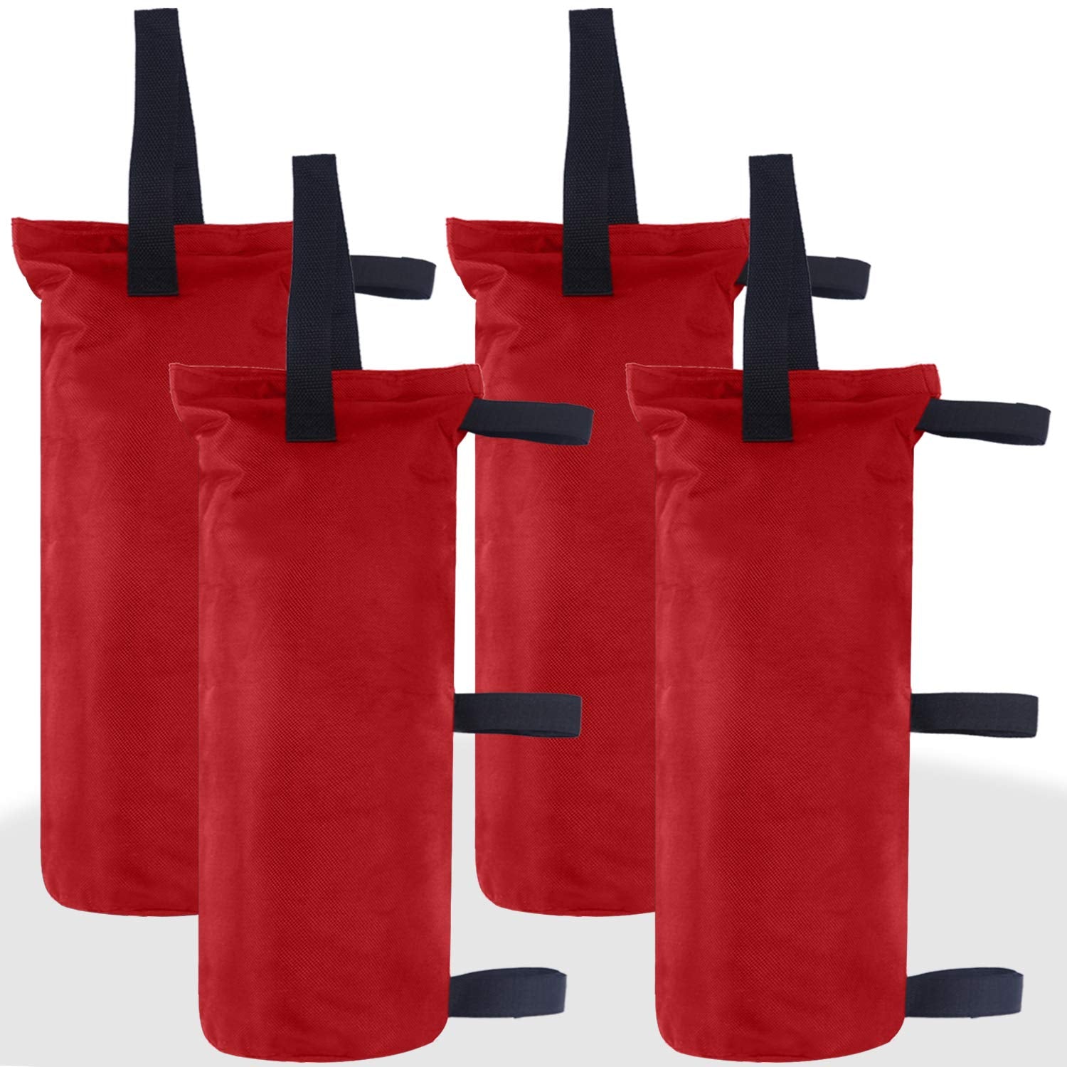 Abccanopy 112 Lbs Extra Large Canopy Sand Bags, 4-Pack, Red (Without Sand)