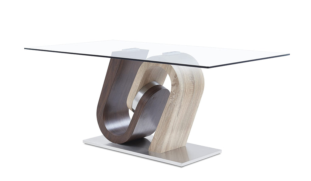 Global Furniture Usa Dining Table, Walnut Oak
