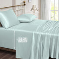 Vonty Satin Sheets Extra Deep Pocket Queen Sheet Sets - Cooling & Silky Satin Queen Size Sheets with 18-24 Inch Deep Pocket, Ice