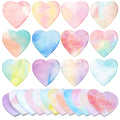 Teling 24 Pcs Heart Shaped Sticky Notes Pad Gift Cute Red Heart Shaped Sticky Notes 3 X 3 Valentines Sticky Notes Power Memo Pad