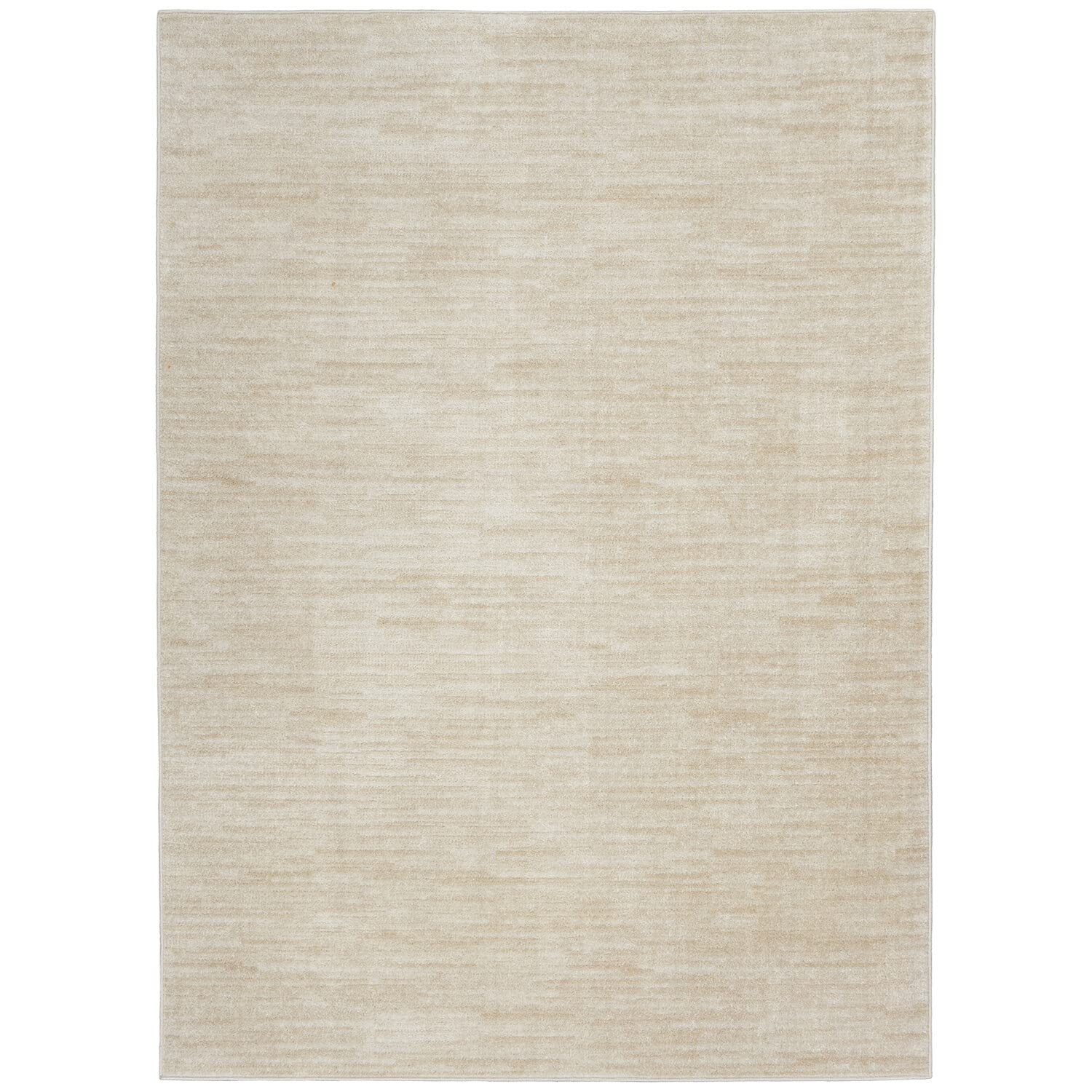 Nourison Essentials Indoor-Outdoor Ivory Beige 4' X 6' Area Rug, Easy Cleaning, Non Shedding, Bed Room, Living Room, Dining Room