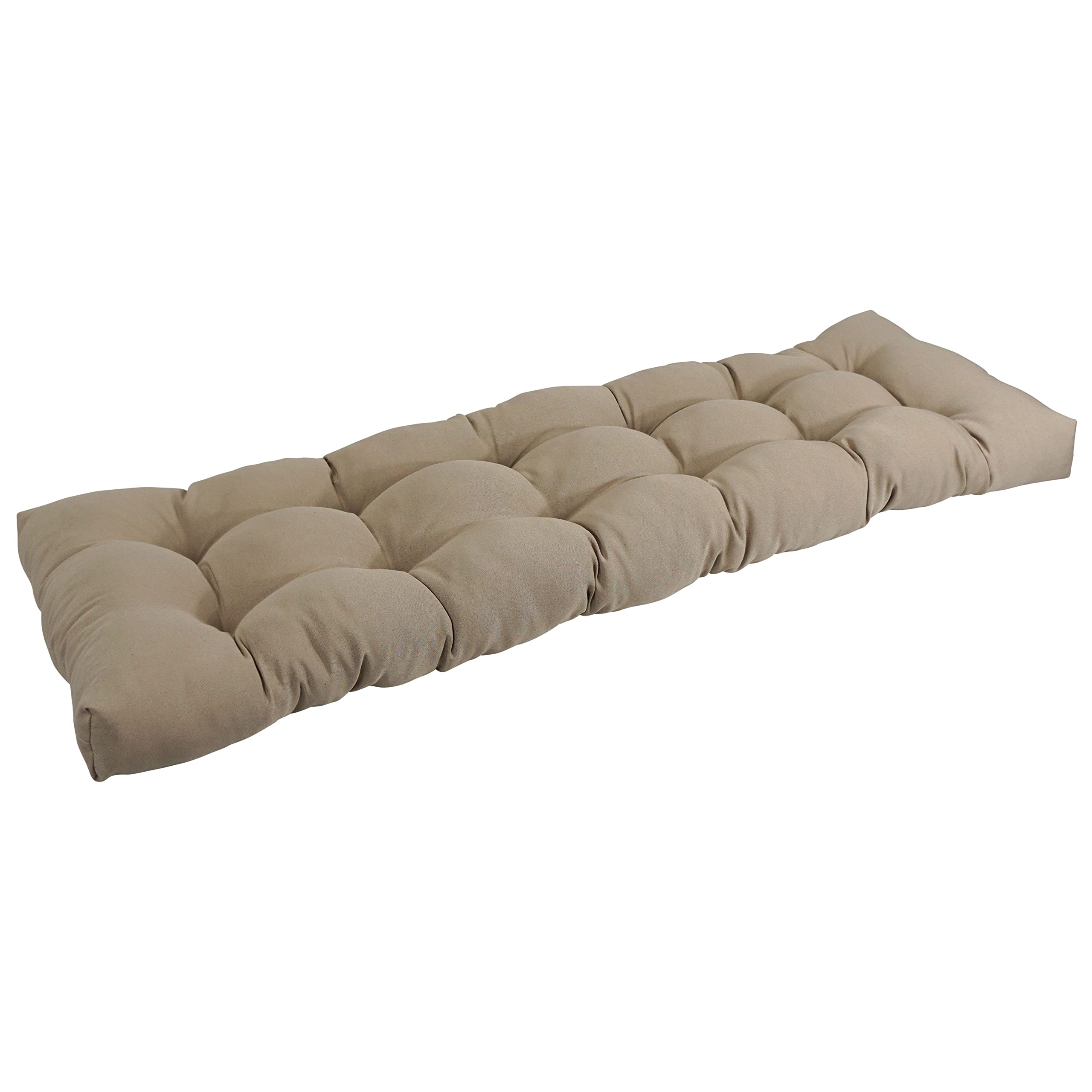 Blazing Needles Twill Tufted Bench Cushion, 60 x 19, Toffee 1 Count