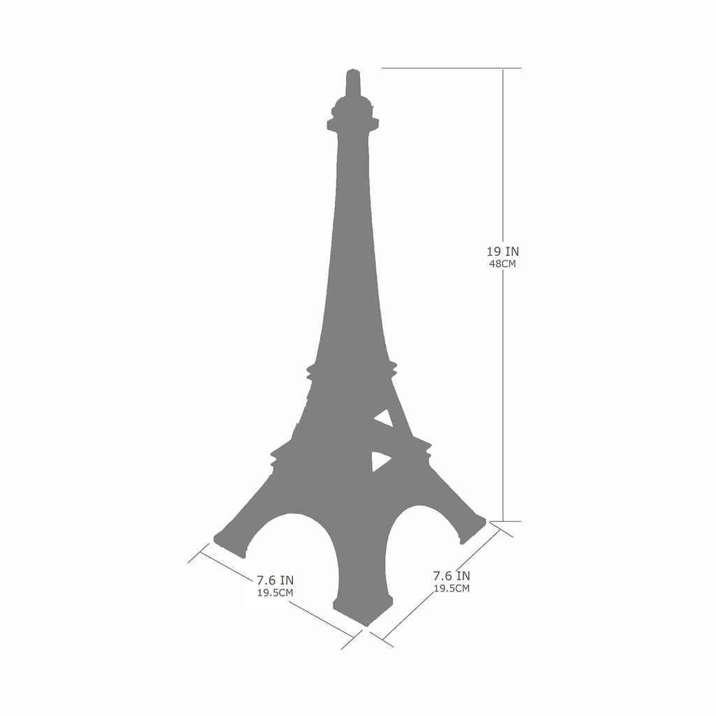 Allgala 19 Inch 48Cm Eiffel Tower Statue Decor Alloy Metal-Black (Ef19-86192)