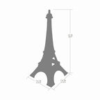 Allgala 19 Inch 48Cm Eiffel Tower Statue Decor Alloy Metal-White (Ef19-86191)