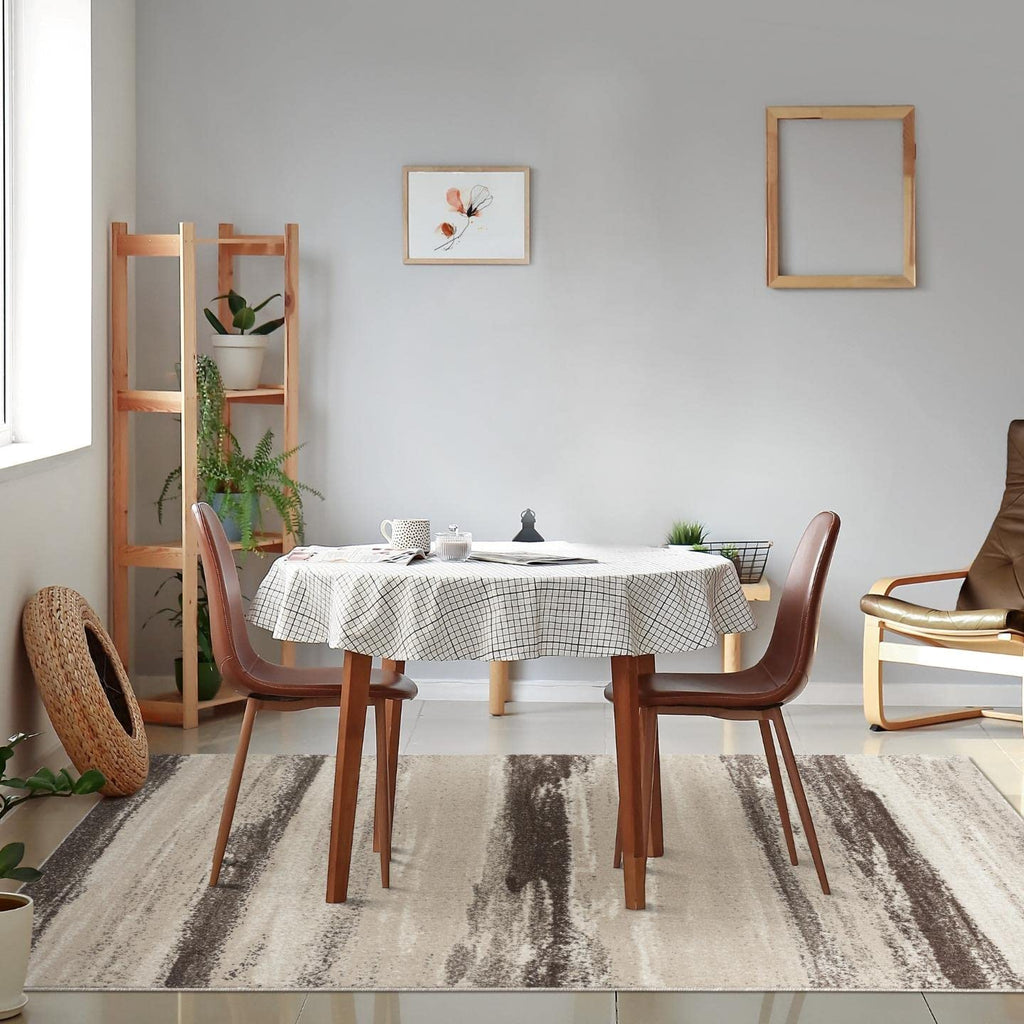 Luxe Weavers Rug Modern Area Rug Stain Resistant, Brown/Size 9X12