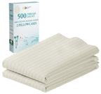 CALIFORNIA DESIGN DEN Soft & Silky 500 Thread Count 100% Cotton is Cool & Smooth, 2 Pillow Cases Standard Size Cotton Fits Stand