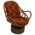 Blazing Needles Indoor/Outdoor Tufted Seat/Back Chair Cushion, 48" X 24", Cinnamon