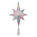 11 Lighted Clear Crystal Star of Bethlehem Christmas Tree Topper - Multicolor Lights