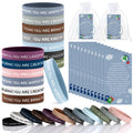 Roowest 36 Set Motivational Silicone Wristbands Bulk Back To School Gifts For Student Colored Inspirational Rubber Bands With Ca