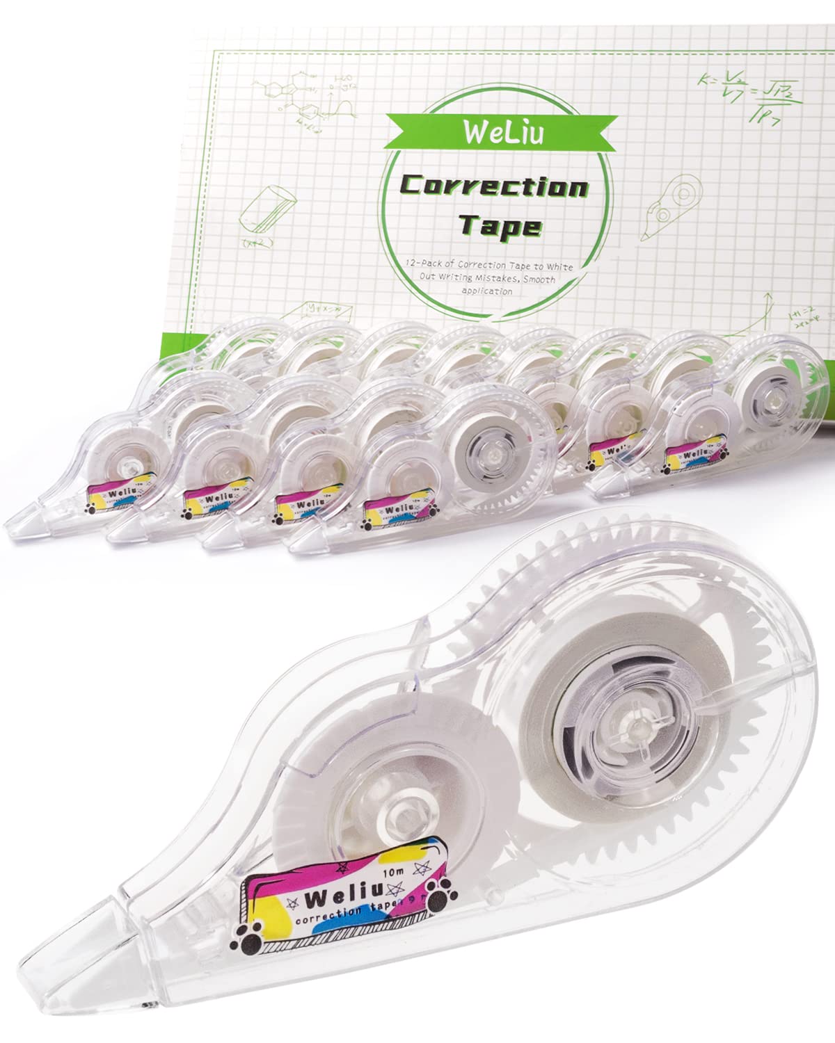 Weliu Correction Tape, 12-Pack